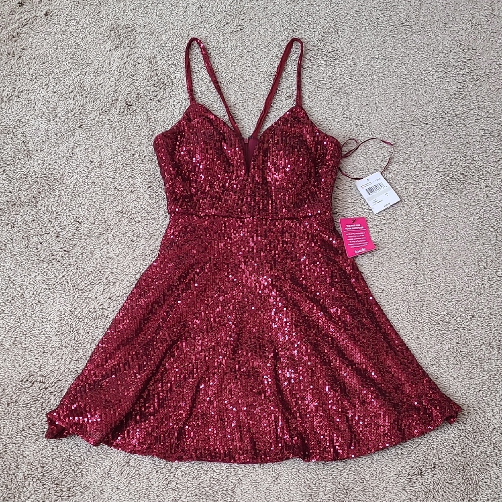 Morgan & Co. Radiant Red Sequin Dress